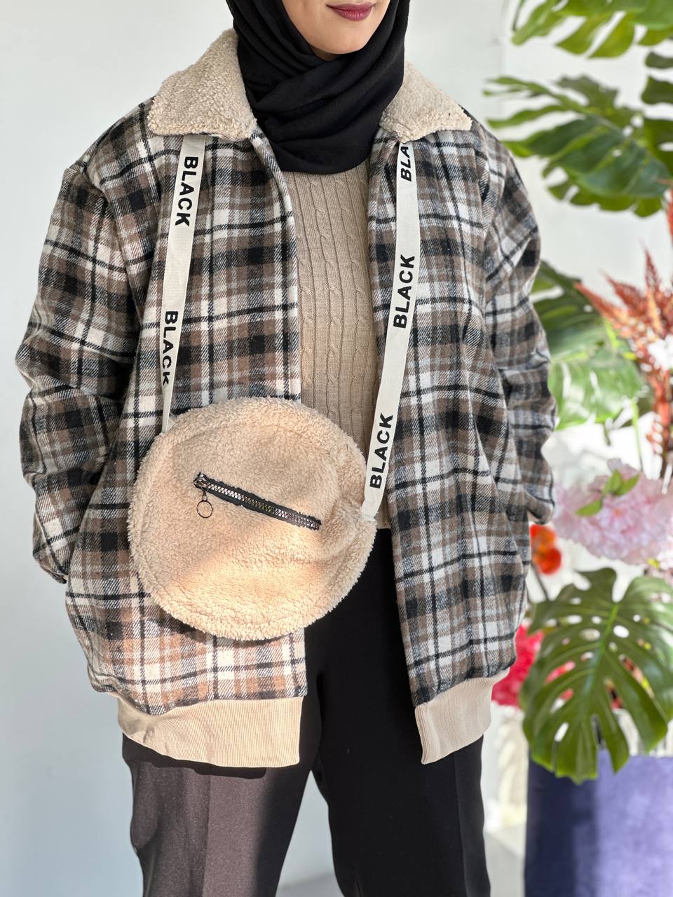 سویشرت تدی کیف دار زنانه